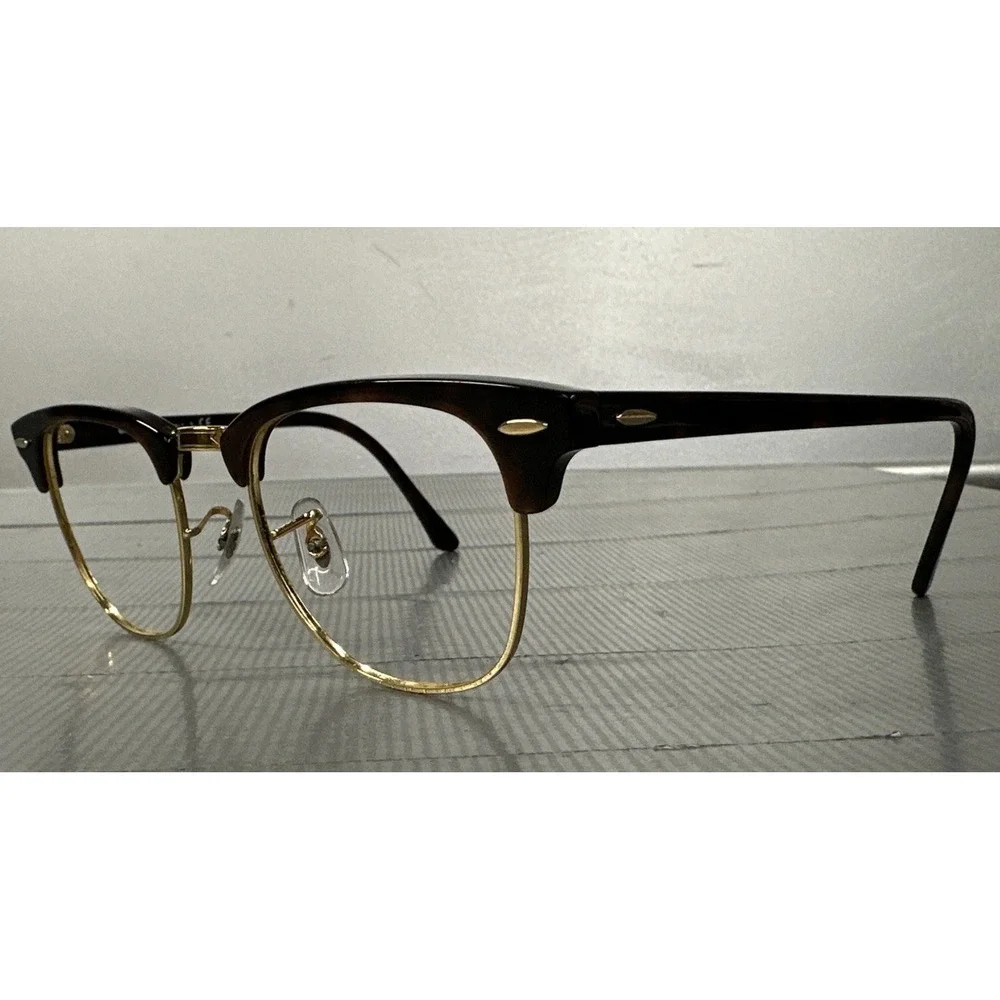 Ray-Ban Italy RB 3016 CLUBMASTER W0366 49-21 3N  140 Brown/Gold Frame